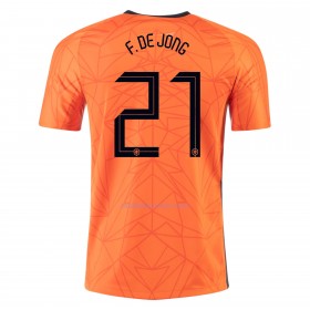 Maillot de Foot Pays-Bas Frenkie de Jong 21 Domicile UEFA EURO 2020